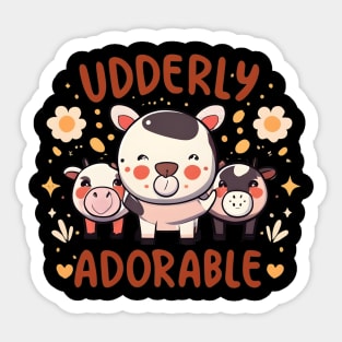 Udderly Adorable Sticker